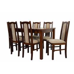 Kolorystyka na zdjęciu:
• stół: orzech
• krzesło: orzech, obicie 2