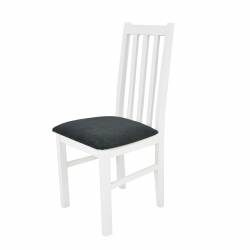Krzesło B-10 Biały, czarna tapicerka