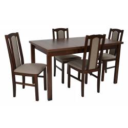 Stół rozkładany ORZECH AL-2 80x140/180 + 4 krzesła B-7 Orzech 5