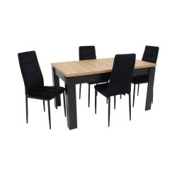 4 krzesła i solidny stół...