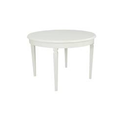 Stół rozkładany okrągły biały PS-3 110/210