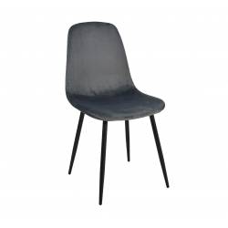 Krzesło do salonu z materiałem welurowym IK-04 Szare