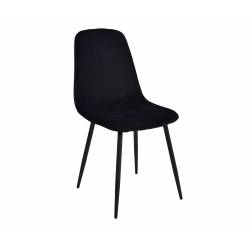 Krzesło do salonu z materiałem welurowym IK-04 Czarne