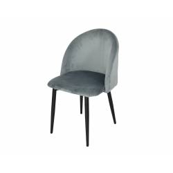 Krzesło do salonu z materiałem welurowym IK-01 Szare