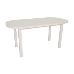 Stół rozkładany owalny Biały do jadalni bądź salonu 80x160/200 cm WP-1